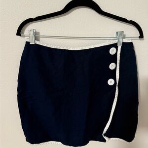 Women’s loft navy and white nautical mini skirt